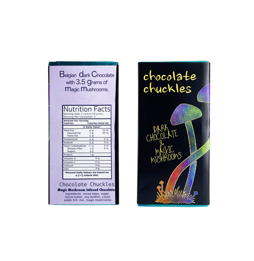 Chocolate Chuckles Magic Mushroom Dark Chocolate Bars 3