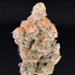 Blueberry Jam indica dominant cannabis strain with frosty trichome covered buds available through District Connect Washington DC weed delivery